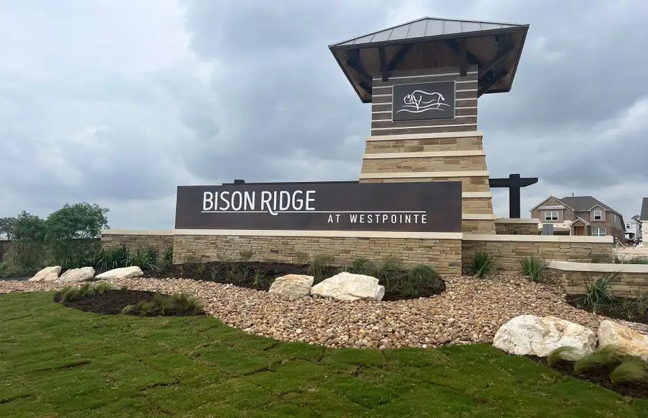 The Bison Ridge at Westpointe entry monument.