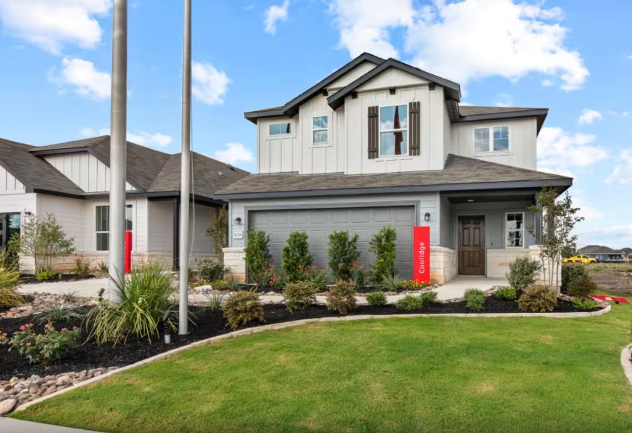 A finished elevation in the community.