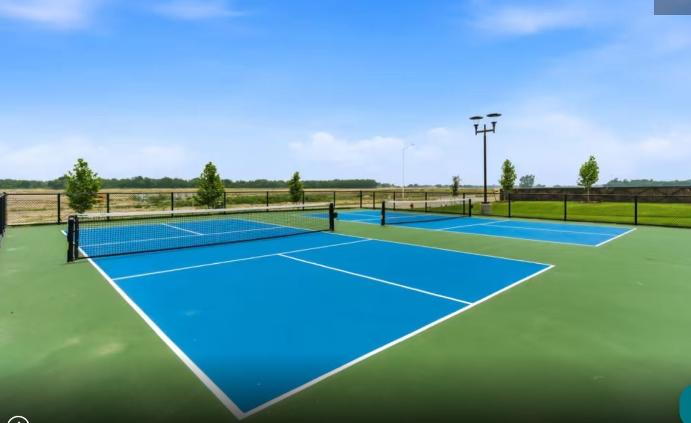 Pickleball courts at the amenity area.