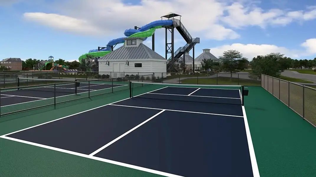 Rendering of the pickleball courts.
