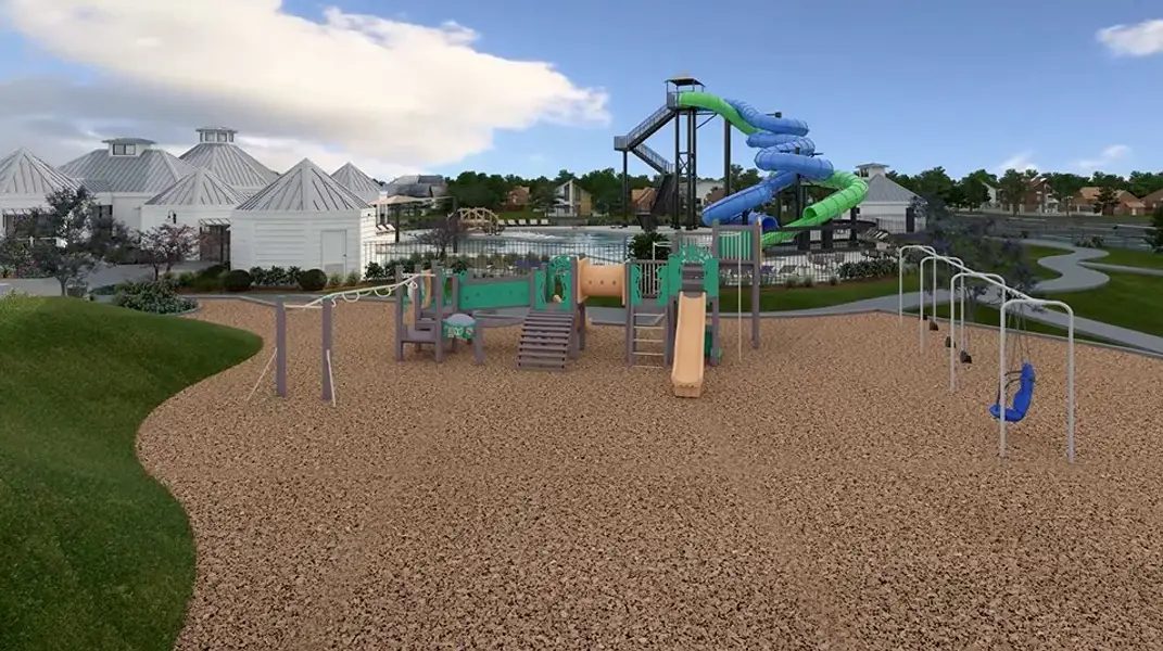 Rendering of the playground and park.