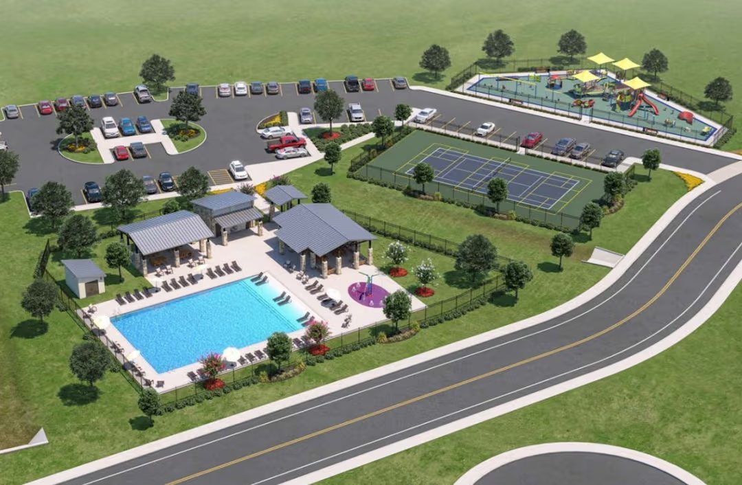 Rendering of the community amenity area.
